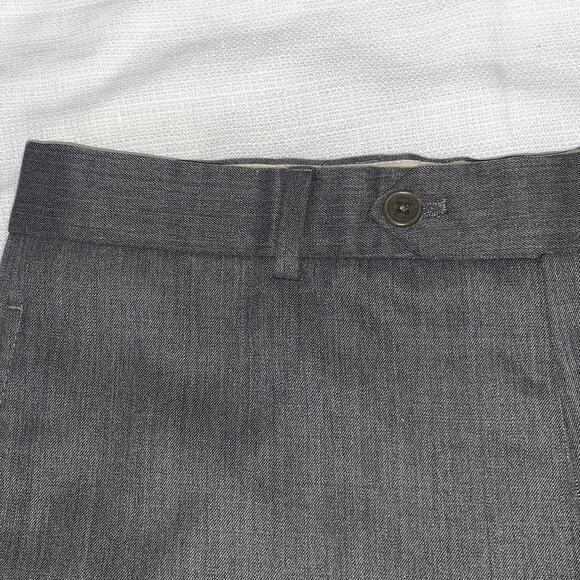 Brooks Brothers 346 Men’s 32x32 Gray Flat Front Madison Wool Dress Pants - Picture 2 of 6